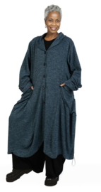 AKH oversized viscose mix jersey A-lijn blazer/vest apart stretch