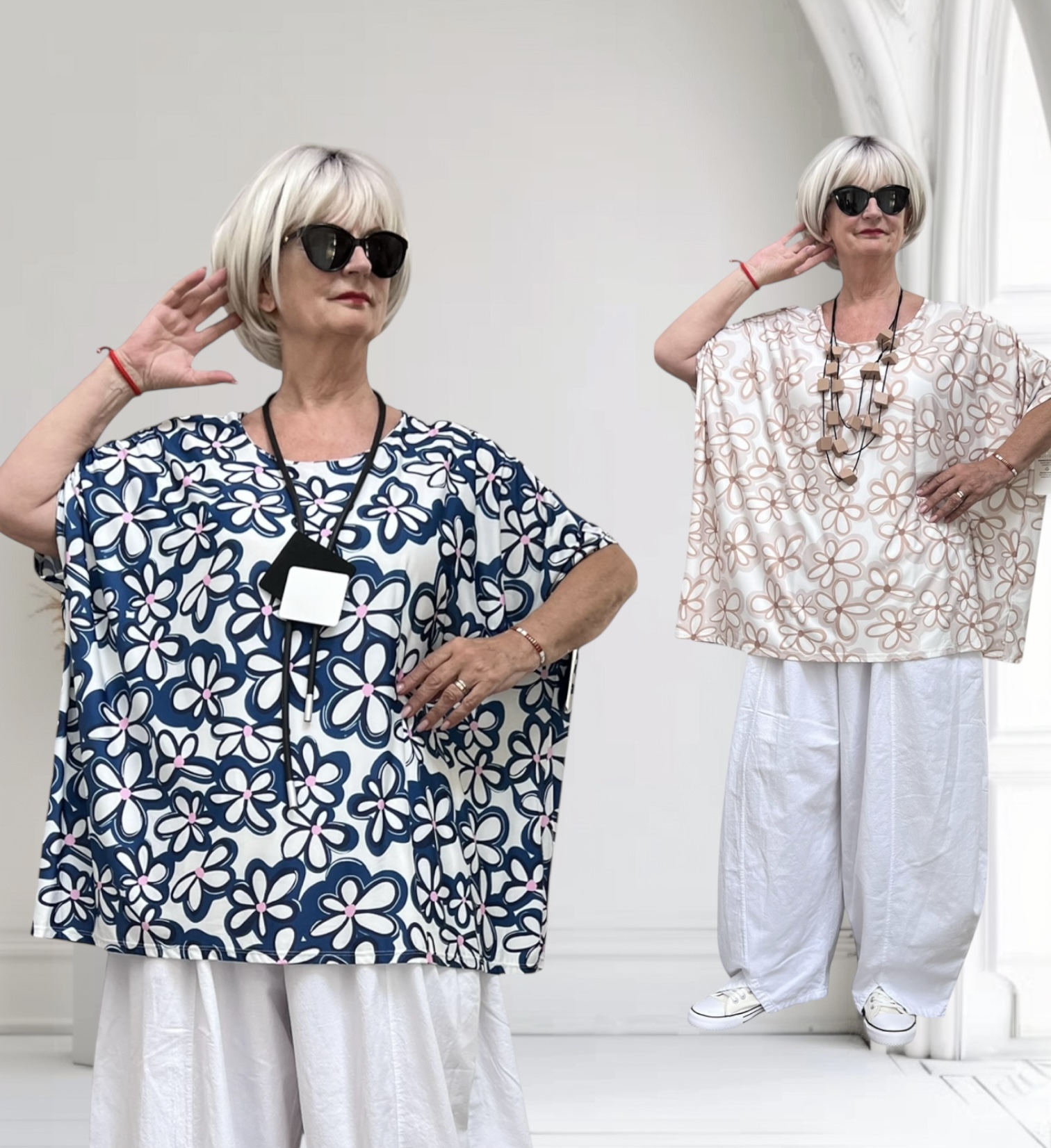 ITALIA oversized viscose zomer top stretch /in meerdere kleuren