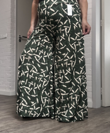 ITALY Mode jersey viscose  wijde broek apart /zeer rekbaar