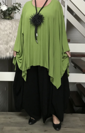 Moonshine oversized  jersey viscose A-lijn tuniek  apart stretch /in meerdere kleuren