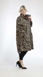 AKH oversized viscose/katoen zomerjas/blazer met ritssluiting / apart /stretch/zwart