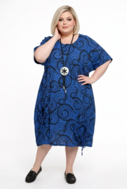 LaBass viscose ballon jurk/in meerdere kleuren