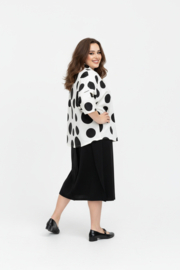 158C katoen mix blazer/vest/wit/zwart stretch