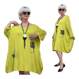 Zedd Plus viscose A-lijn tuniek/jurk  stretch