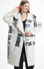 LA VELINA oversized katoen jas/vest stretch