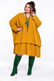 ITALIA  oversized viscose winter jersey mix jurk apart/stretch /in meerdere kleuren