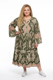 Sissi BOHO oversized A-lijn viscose jurk apart