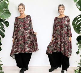 AKH oversized viscose A-lijn tuniek  apart stretch