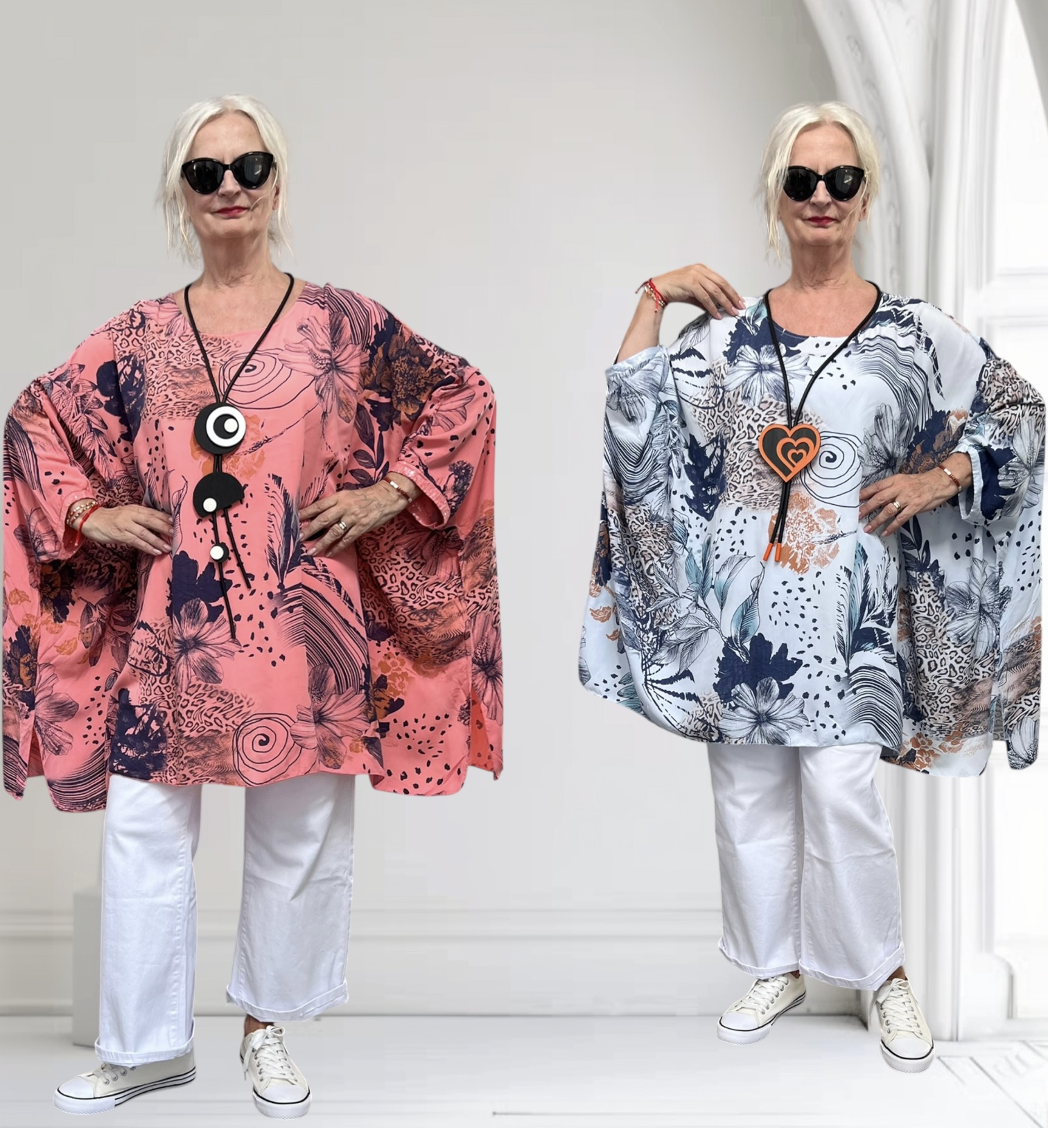 SEVENstyle viscose tuniek/poncho/niet doorschijnend/in meerdere kleuren