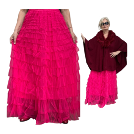 ITALIA MODA  oversized tule rok gevoerd