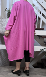 Ilona oversized A-lijn jersey viscose tuniek/jurk met zakken apart stretch  (extra groot)