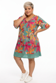 One Summer  katoen A-lijn jurk met kant