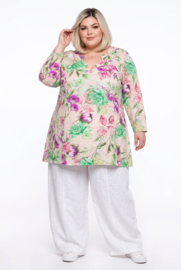 Ophilia viscose A-lijn tuniek  met aparte decolleté stretch