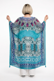 ONE OF A KIND  viscose zomer poncho/tuniek ( extra groot)