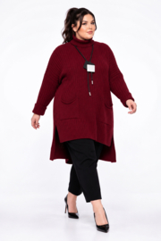 ITALIA oversized viscose mix gebreide tuniek met col  /in meerdere kleuren