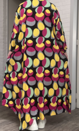 AKH viscose/linnen A-lijn asymmetrische jurk