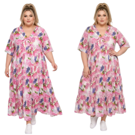 Vincenzo Allocca oversized viscose  BOHO A-lijn jurk apart