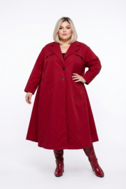 ITALIA MODA katoen mix A-lijn blazer/jas apart stretch