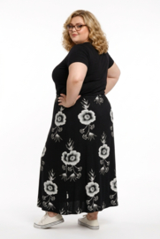 ITALIA MODA viscose tricot rok stretch/zwart /wit