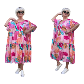 Sissi BOHO viscose A-lijn jurk