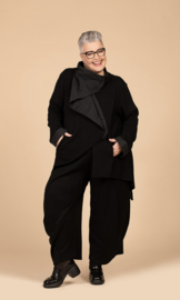 AKH oversized gebreide katoen blazer/vest/ apart /stretch /zwart