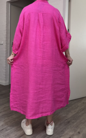 Sissy ITALY  oversized linnen A-lijn blazer/hemd/jurk met zakken /in meerdere kleuren