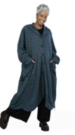 AKH oversized viscose mix jersey A-lijn blazer/vest apart stretch