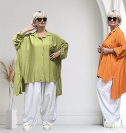 ITALIA oversized viscose blouse/hemd /in meerdere kleuren