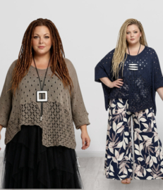 ITALIA katoen oversized super zacht  gebreide top (extra groot)/in meerdere kleuren