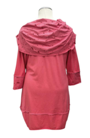 Vincenzo Allocca oversized de modieuze kleuring katoen A-lijn tuniek met aparte kraag stretch