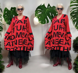 New Jersey viscose A-lijn jurk/tuniek extra wijd/ stretch