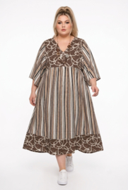 Giovani collection oversized linnen A-lijn jurk