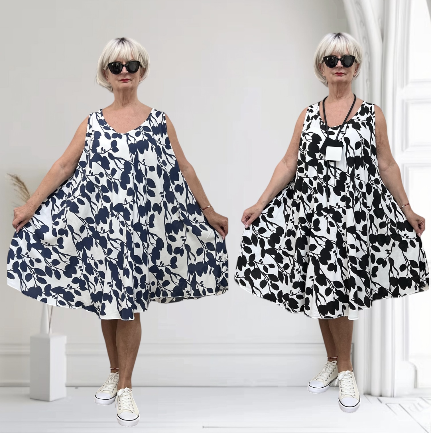 ITALIA oversized viscose A-lijn zomer jurk/in meerdere kleuren