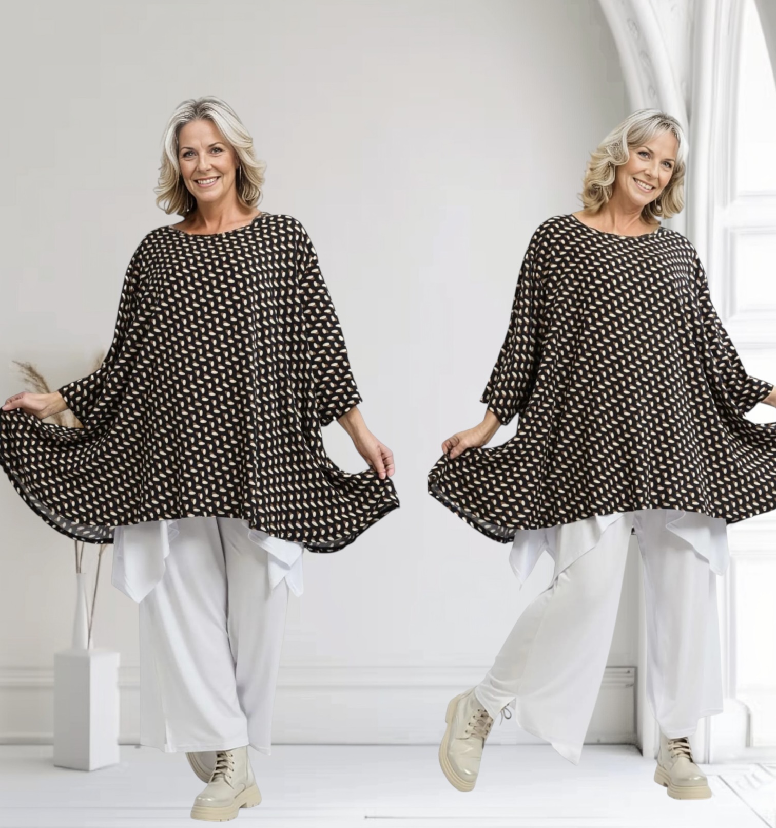 AKH viscose oversized A-lijn tuniek