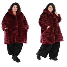 AKH oversized ballon winterjas van knuffelige pluche kwaliteit