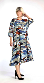 AKH oversized viscose A-lijn jurk apart / in meerdere kleuren