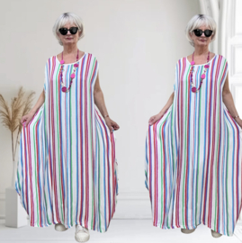 AKH oversized zijde look viscose jurk apart