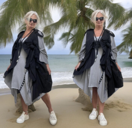 Vincenzo Allocca oversized A-lijn mouwloze vest zwart