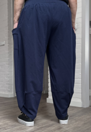 SASHA Noa jersey oversized katoen vrijetijdspak(top + broek) apart stretch donkerblauw