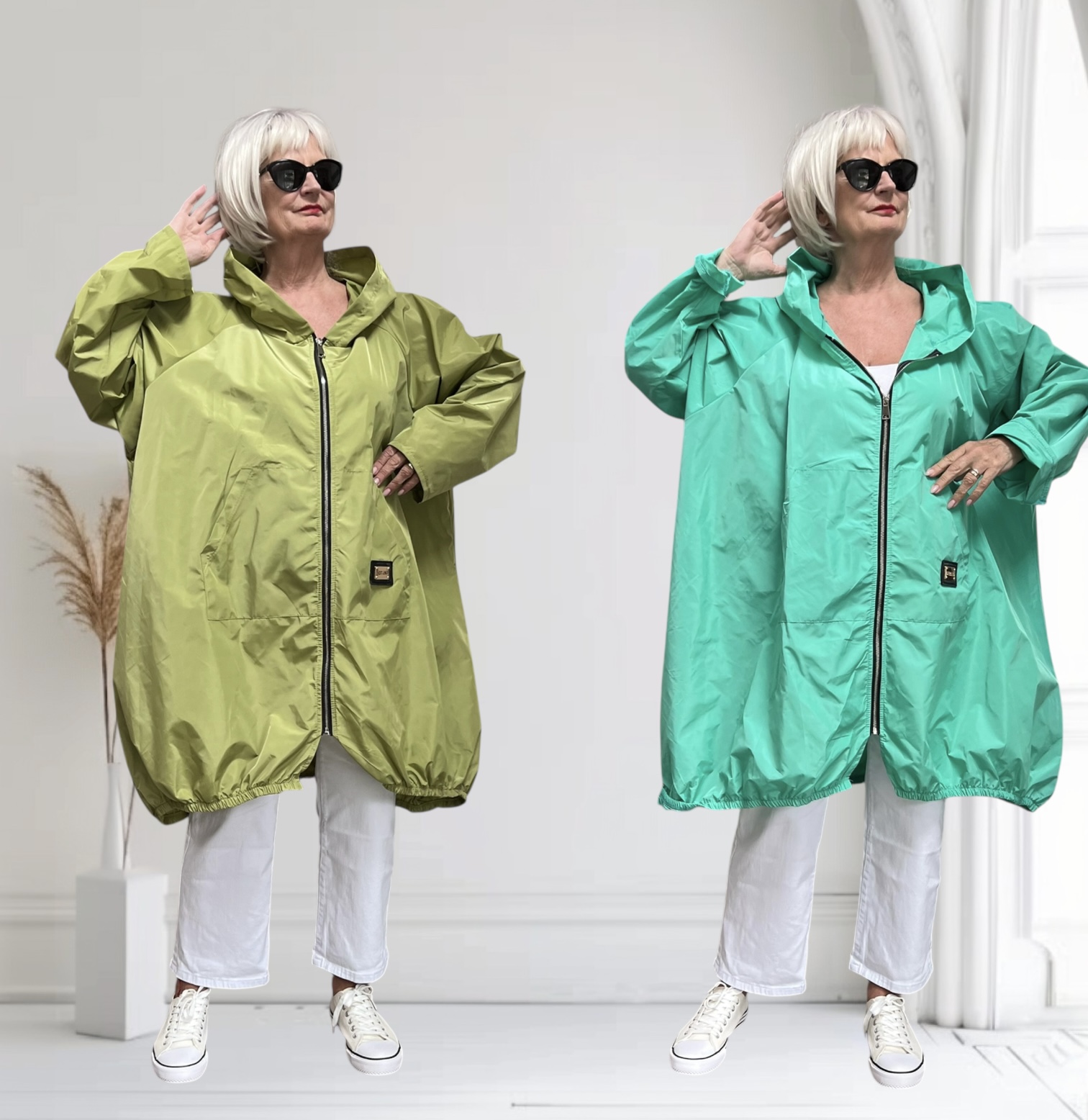SERANO oversized  tussenjas  waterbestendig met ritssluiting en capuchon /in meerdere kleuren