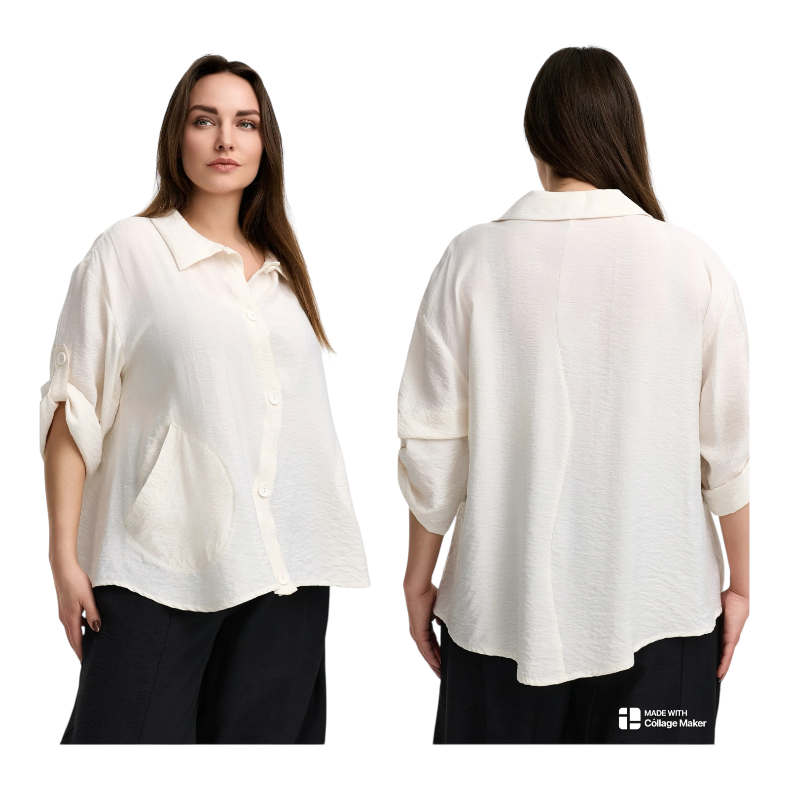 KEKOO design viscose A-lijn blazer/vest