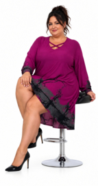 Naveed jersey jurk/tuniek met aparte decolleté stretch