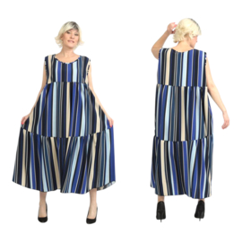 AKH oversized viscose  mix A-lijn  jurk apart/stretch