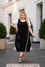 SASHA Grande versized A-lijn jurk + top stretch/premium kwaliteit