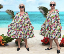 New Jersey viscose A-lijn jurk/tuniek extra wijd/ stretch