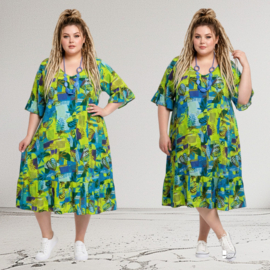 One Summer  viscose A-lijn jurk