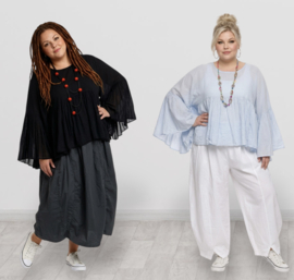 ITALIA MODA oversized de modieuze kleuring  katoen top apart  /in meerdere kleuren