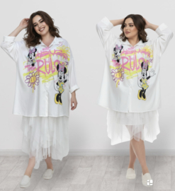 ITALIA oversized viscose blouse/hemd
