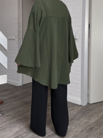 ITALIA oversized A-lijn blouse gevoerd