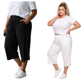 ITALIA MODA viscose tricot capri broek stretch apart/in meerdere kleuren